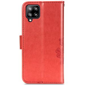 Kleeblumen Klapphülle Samsung Galaxy A42 - Rot