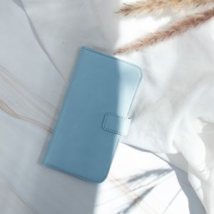 Selencia Echtleder Klapphülle für das Samsung Galaxy A42 - Hellblau