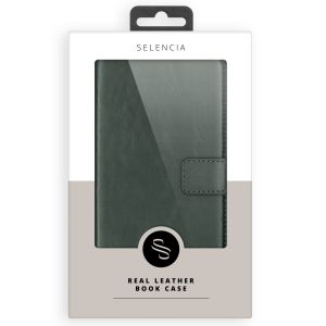 Selencia Echtleder Klapphülle für das Samsung Galaxy A42 - Grün