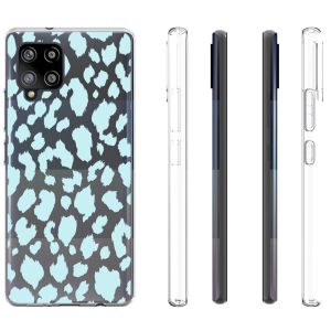 iMoshion Design Hülle Samsung Galaxy A42 - Leopard - Blau