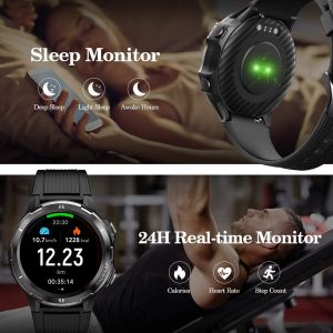 Lintelek Smartwatch Fitness Tracker ID21 - Schwarz