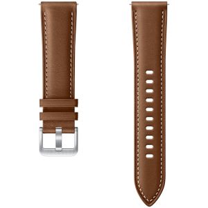 Samsung Leather Band Braun für die Samsung Galaxy Watch Active 2 / Watch 3  41mm | Handyhuellen.de