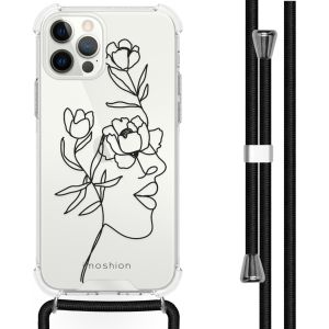 iMoshion Design Hülle mit Band für das iPhone 12 (Pro) - Woman Flower