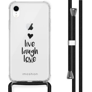 iMoshion Design Hülle mit Band für das iPhone Xr - Live Laugh Love