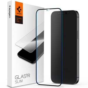 Spigen GLAStR Slim Tempered Glass Screen Protector für das iPhone 12 Mini - Schwarz
