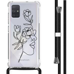 iMoshion Design Hülle mit Band für das Samsung Galaxy A71 - Woman Flower