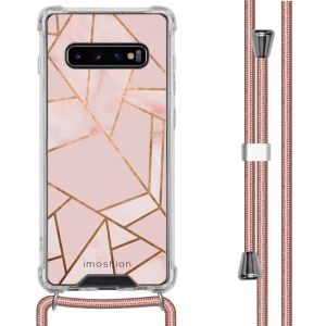iMoshion Design Hülle mit Band für das Samsung Galaxy S10 Plus - Pink Graphic