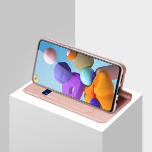 Dux Ducis Slim TPU Klapphülle Roségold für das Samsung Galaxy A21s