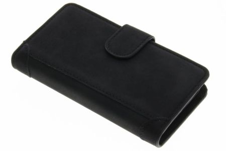 Schwarze luxuriöse Portemonnaie-Klapphülle iPhone 5 / 5s / SE