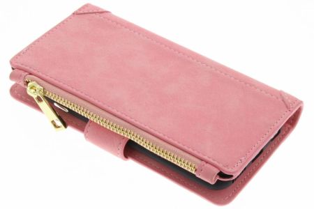 Rosafarbene luxuriöse Portemonnaie-Klapphülle iPhone 6 / 6s