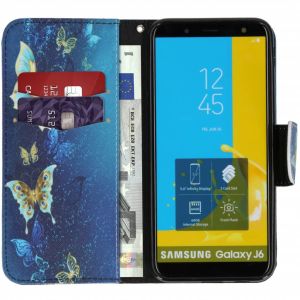 Design TPU Klapphülle für das Samsung Galaxy J6