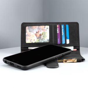 Schwarze Luxuriöse Portemonnaie-Klapphülle für Samsung Galaxy S9