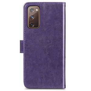 Kleeblumen Klapphülle Samsung Galaxy S20 FE - Violett