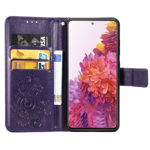 Kleeblumen Klapphülle Samsung Galaxy S20 FE - Violett
