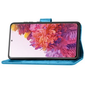 Kleeblumen Klapphülle Samsung Galaxy S20 FE - Türkis