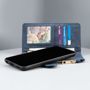 Luxuriöse Portemonnaie-Klapphülle Dunkelblau Galaxy S20 Plus