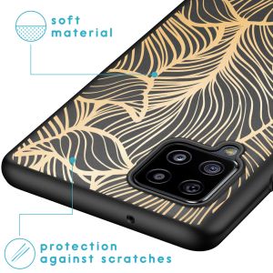 iMoshion Design Hülle für das Samsung Galaxy A42 - Blätter / Schwarz