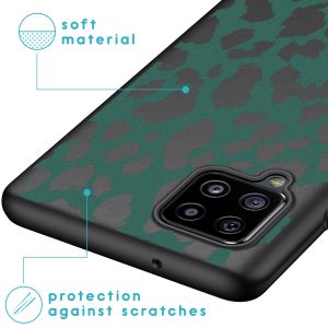 iMoshion Design Hülle Samsung Galaxy A42 - Leopard - Grün / Schwarz
