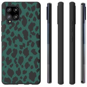 iMoshion Design Hülle Samsung Galaxy A42 - Leopard - Grün / Schwarz