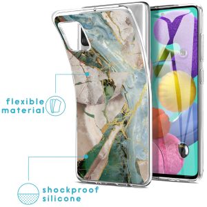 iMoshion Design Hülle Samsung Galaxy A51 - Marmor - Beige