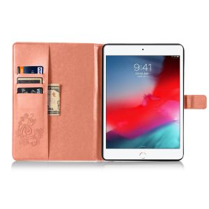 Kleeblumen Klapphülle Klapphülle iPad 6 (2018) 9.7 Zoll / iPad 5 (2017) 9.7 Zoll - Peach