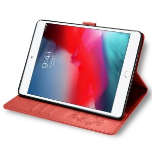 Kleeblumen Klapphülle Klapphülle iPad 6 (2018) 9.7 Zoll / iPad 5 (2017) 9.7 Zoll - Rot