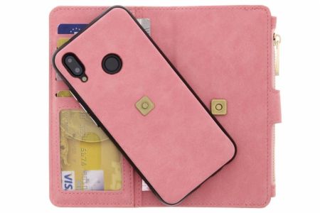 Rosa Luxuriöse Portemonnaie-Klapphülle für das Huawei P20 Lite