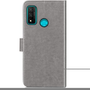 Kleeblumen Klapphülle Huawei P Smart (2020) - Grau