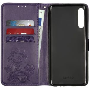Kleeblumen Klapphülle Huawei P Smart Pro / Y9s - Violett