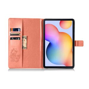 Kleeblumen Klapphülle Klapphülle Galaxy Tab A 10.1 (2019) - Peach