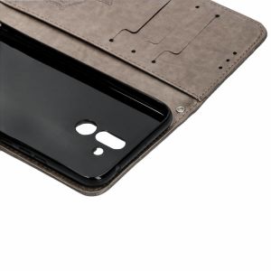 Mandala Klapphülle Grau für das Huawei Mate 20 Lite