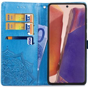 Mandala Klapphülle Samsung Galaxy Note 20 - Türkis