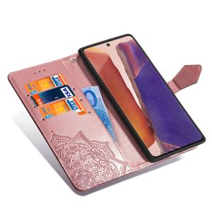 Mandala Klapphülle Samsung Galaxy Note 20 - Roségold