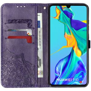 Mandala Klapphülle Violett für das Huawei P30