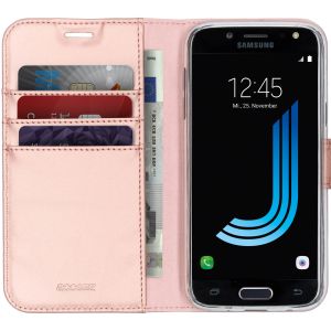 Accezz Roségoldenes Wallet TPU Klapphülle für Samsung Galaxy J7 (2017)