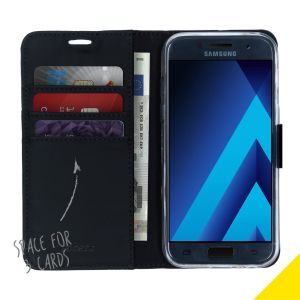 Accezz Wallet TPU Klapphülle Samsung Galaxy A3 (2017) - Schwarz