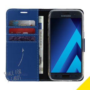 Accezz Blaues Wallet TPU Klapphülle für das Samsung Galaxy A3 (2017)