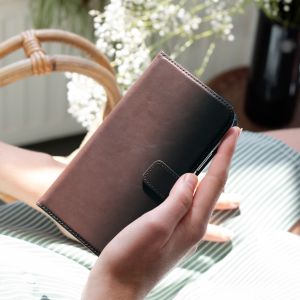 Selencia Echtleder Klapphülle für das Samsung Galaxy Note 10 Lite - Braun