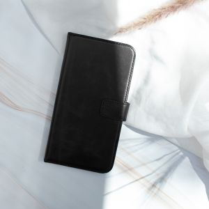 Selencia Echtleder Klapphülle für das Samsung Galaxy Note 10 Lite - Schwarz