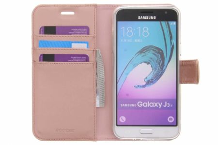 Accezz Wallet TPU Klapphülle Samsung Galaxy J3 / J3 (2016) - Roségold