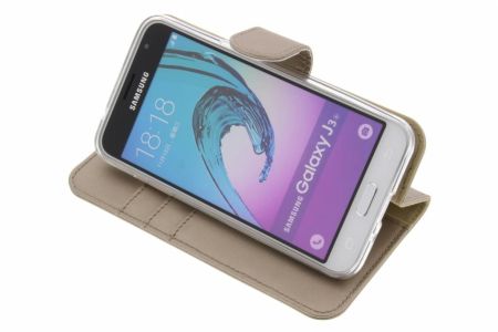 Accezz Wallet TPU Klapphülle Samsung Galaxy J3 / J3 (2016) - Gold