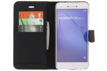 Accezz Schwarzes Wallet TPU Klapphülle für das Huawei P8 Lite (2017)