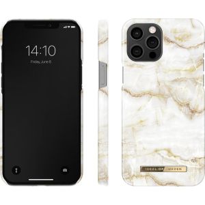 iDeal of Sweden Fashion Back Case iPhone 12 Pro Max - Golden Pearl Marble