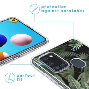 iMoshion Design Hülle Samsung Galaxy A21s - Dschungel - Grün / Rosa