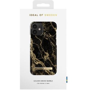 iDeal of Sweden Fashion Back Case iPhone 12 Mini - Golden Smoke Marble