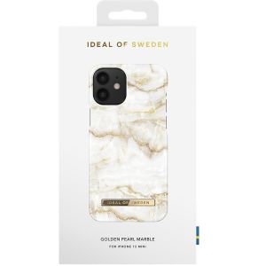 iDeal of Sweden Fashion Back Case iPhone 12 Mini - Golden Pearl Marble