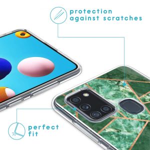iMoshion Design Hülle für das Samsung Galaxy A21s - Grafik-Kupfer / Grün