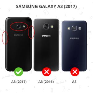 Schlankes Klapphülle Schwarz Samsung Galaxy A3 (2017)