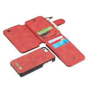 CaseMe Luxuriöse 2-in-1 Portemonnaie-Klapphülle für iPhone 5 / 5s / SE