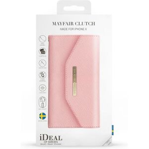 iDeal of Sweden Mayfair Clutch Velvet für das iPhone Xs / X - Rosa